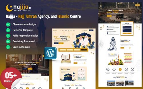 Hajjja - Hajj, Umrah Agency, and Islamic Centre WordPress Theme theme free